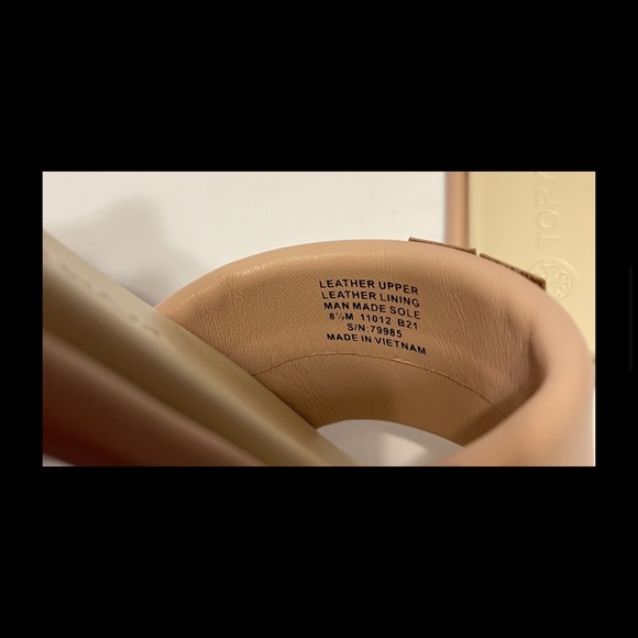 Tory Burch Double-T Padded Leather Slides 8.5 💗🤍 - Picture 9 of 12